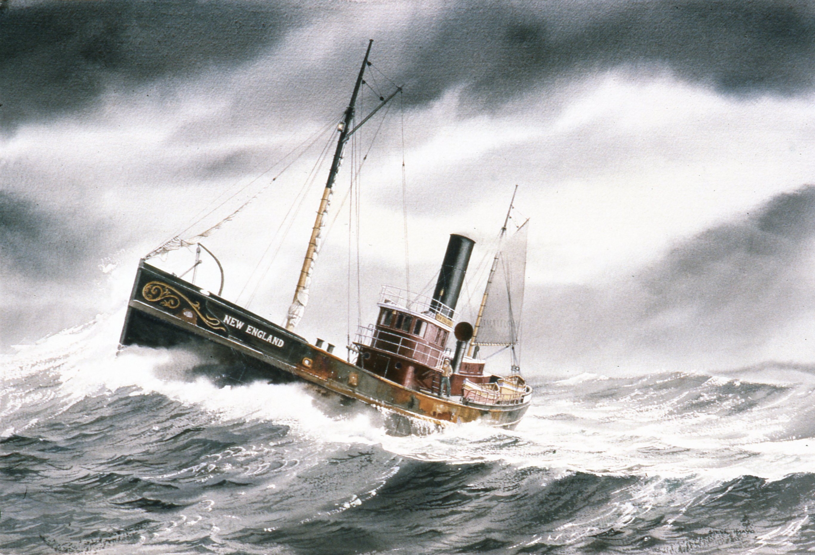 NEW ENGLAND, codfishing steamer