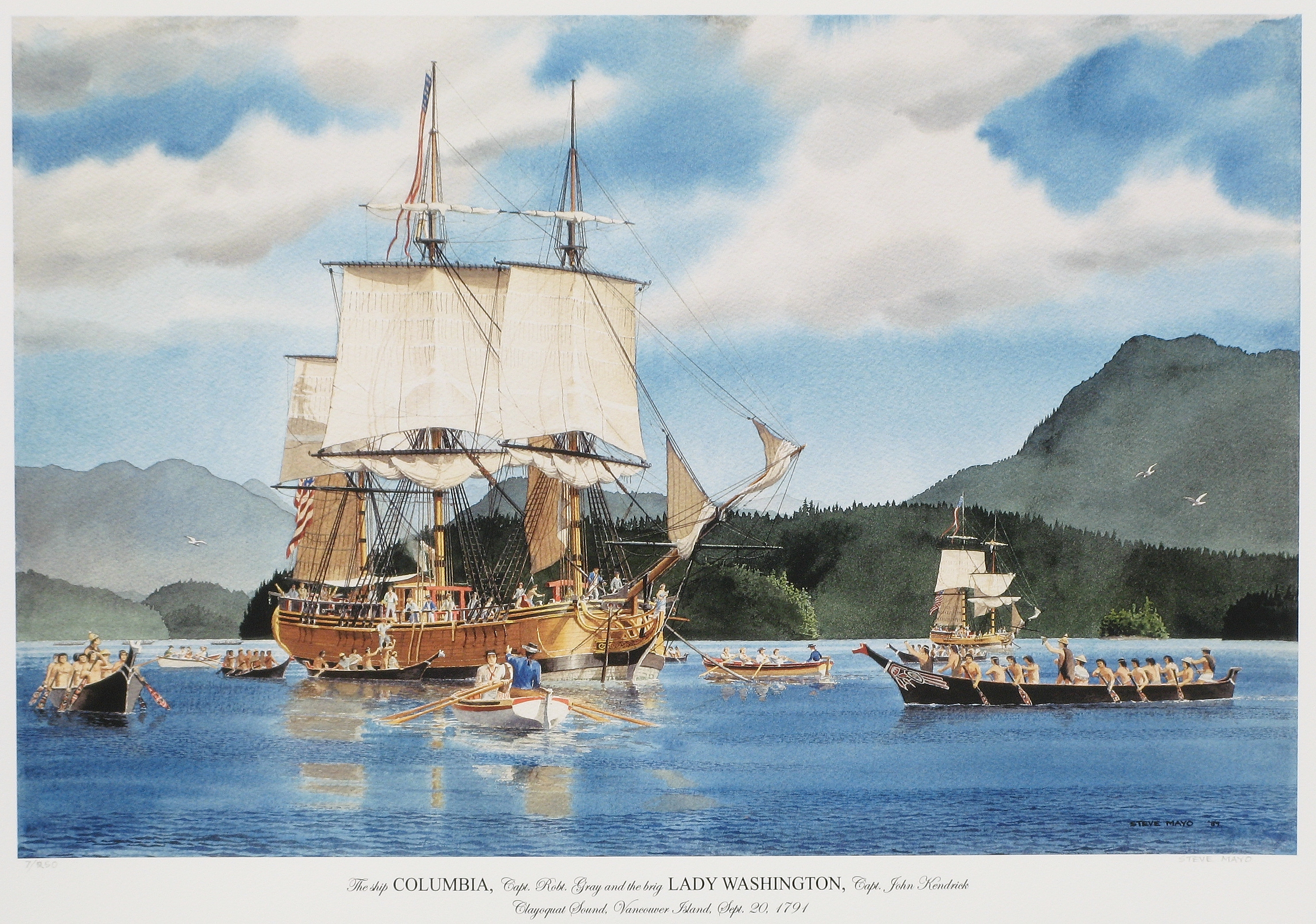 COLUMBIA ANCHORED IN CLAYOQUOT SOUND