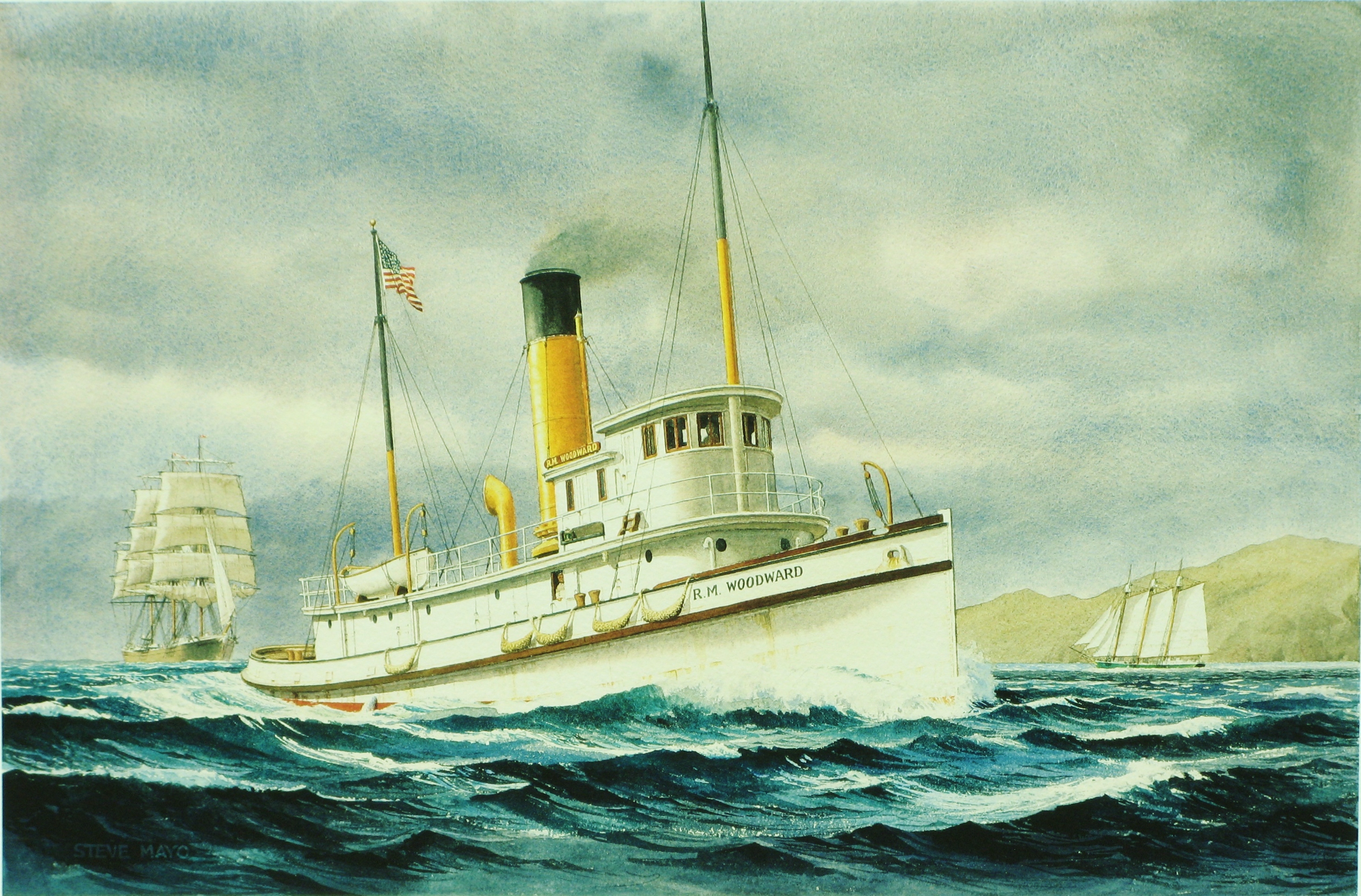 R.M. WOODWARD Boarding steamer